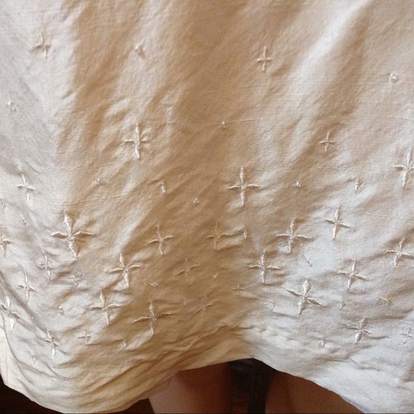 Jane Seymour cream dress, size 8P, fully lined - Picture 3 of 8